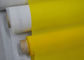 এসজিএস এফডিএ সিল্ক স্ক্রিন প্রিন্টিং জাল 53 &quot;পিইটি 100% উপাদান, সাদা / হলুদ রঙের সাথে