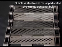 স্টেইনলেস স্টীল 304 316 ধাতু ছিদ্রযুক্ত চেইন প্লেট কনভেয়র বেল্ট