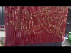 কাস্টমাইজড রঙ ডাবল হুক সজ্জা অ্যালুমিনিয়াম চেইন লিঙ্ক জাল পর্দা