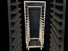 304 316 স্টেইনলেস স্টীল ফুড জাল ট্রে র্যাক ট্রলি বেকারি রুটি বেকিং জন্য ট্রে সঙ্গে শীতল