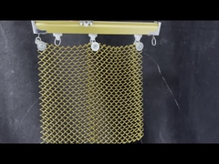 গোল্ড অ্যালুমিনিয়াম সজ্জা কয়েল জাল সিলিং পর্দা