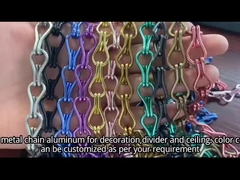 অ্যালুমিনিয়াম ডাবল হুক চেইন লিঙ্ক ডেকোরেটিভ তারের জাল দরজার পর্দা