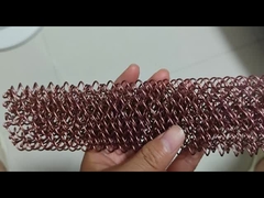  ধাতু জাল পর্দা  ব্রোঞ্জ ফিনিশ সিলিংয়ের জন্য ঝুলন্ত তারের জাল রুম বিভাজক