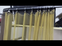 অভ্যন্তরীণ নকশার জন্য আলংকারিক সোনার ধাতব জাল পর্দা ধাতব তারের জাল পর্দা