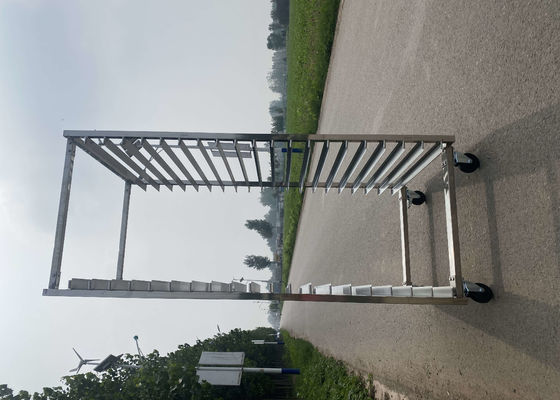 কাস্টমাইজড 15 স্তর স্টেইনলেস স্টীল রাক ট্রলি খাদ্য ডিহাইড্রেটর ট্রে