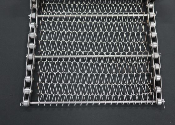 304 স্টেইনলেস স্টীল ভারসাম্যপূর্ণ Weave কনভেয়র বেল্ট রুটি বেকিং চেইন লিঙ্ক তারের জাল