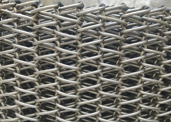 স্টেইনলেস স্টীল ভারসাম্য Weave তারের জাল কনভেয়র বেল্ট উচ্চ কাজ তাপমাত্রা