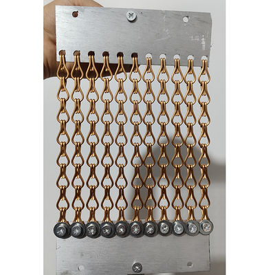 Gold Anodized Chain Mail Decorative Metal Link Mesh Curtain Aluminium Alloy Coil Drapery