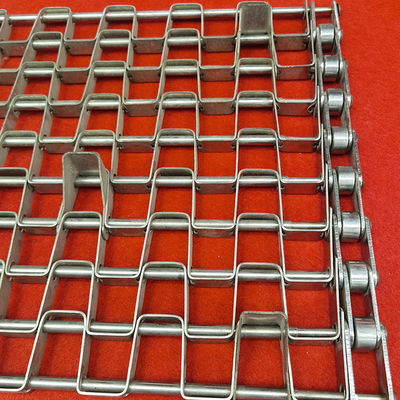Heavy Duty Stainless Steel 316 Honeycomb Mesh Conveyor Belt with Baffle