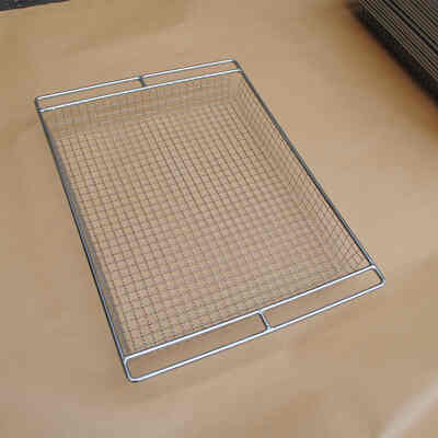 304 Stainless Steel Wire Mesh Tray SS316 Mesh Basket Tray 4mm Wire 2mm Thickness