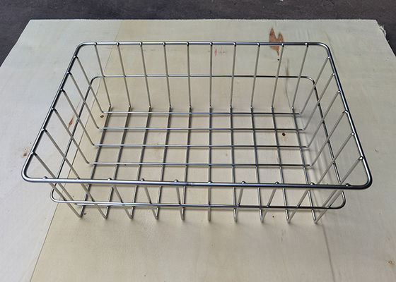 রান্নাঘরের জন্য জারা প্রতিরোধের 36x24x12cm স্টেইনলেস স্টিলের ঝুড়ি